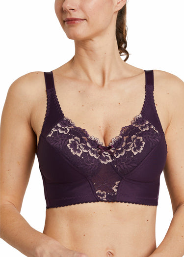 Soutien-gorge sans armatures post opératoire Prune
