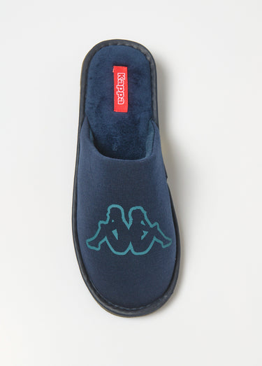 Chaussons mules logo Bleu