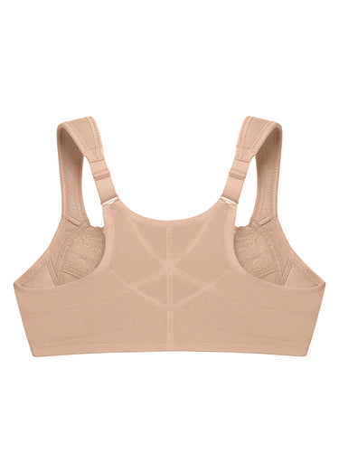 Soutien-gorge WonderWire Dentelle Grandes Tailles Posture ++, Fermeture Frontale et Armatures n°1255 Chair