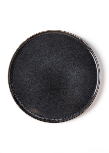 Service de table grès émaillé 12 pièces foncé Noir