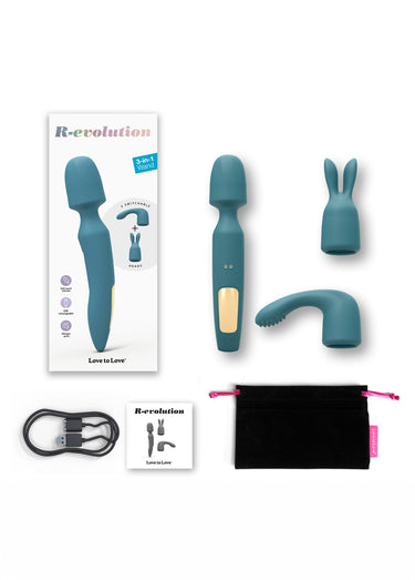 Sextoy 3 en 1 rechargeable R-EVOLUTION Bleu