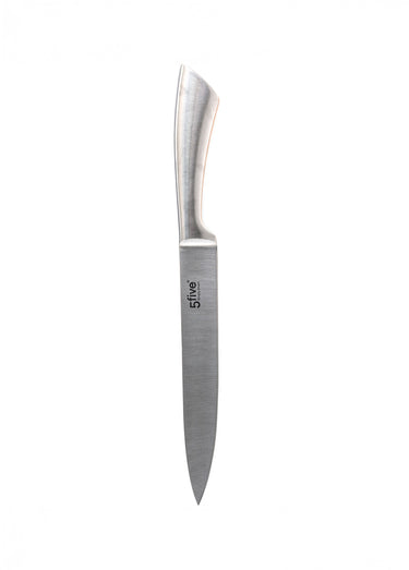 Bloc acier inox 5 couteaux + ciseaux Inox