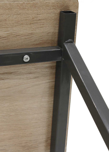 Bureau épuré, en métal et bois 2 tons 1G Gris