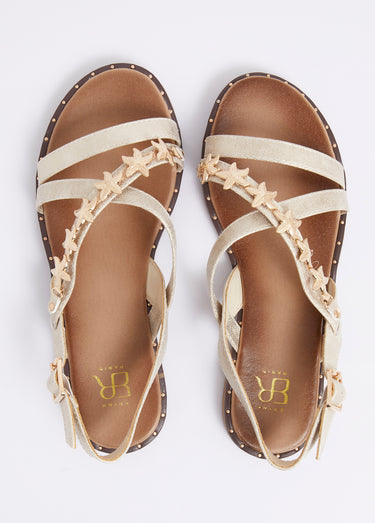 Nu pieds croisés détails étoile de mer Beige