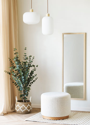 Suspension lumineuse allongée verre ARGALO Blanc