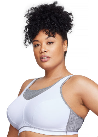 Brassière Sport spécial Grande taille Blanc/Gris