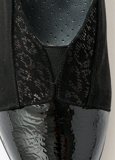 Chaussure de ville compensée largeur confort Noir