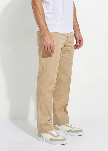 Pantalon ceinture ajustable invisible polycoton Beige