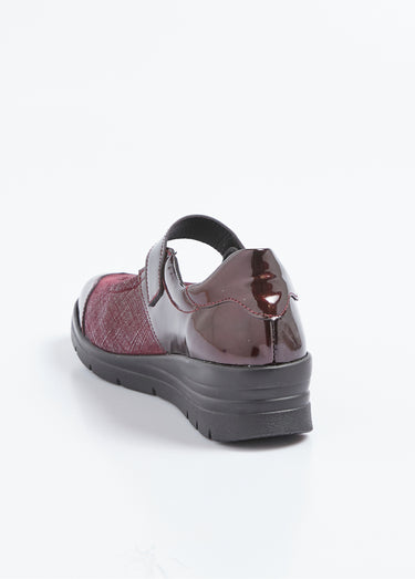 Ballerines scratchées pieds sensibles Bordeaux