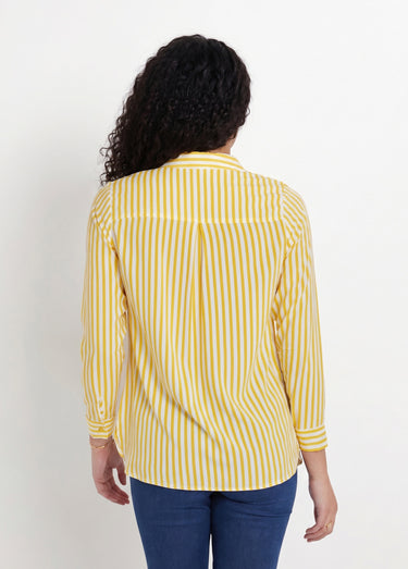Tunique liquette longue rayée Jaune