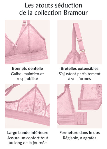 Soutien-gorge dentelle Bramour Gramercy Mauve pâle
