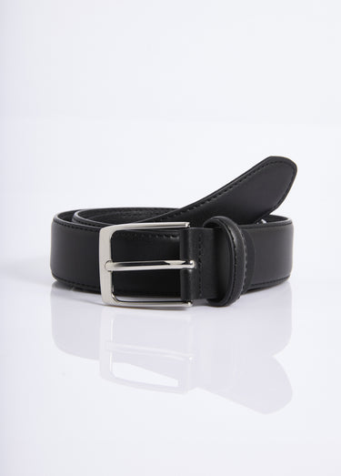 Ceinture en simili cuir, boucle métal Noir
