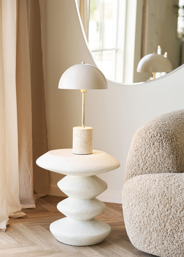 Table d'appoint inspiration organique Blanc
