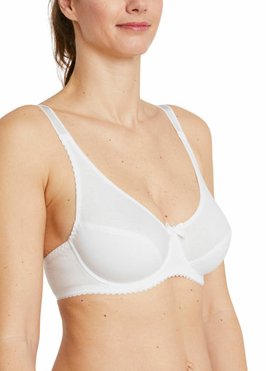 Soutien-gorge avec armatures coton stretch Blanc