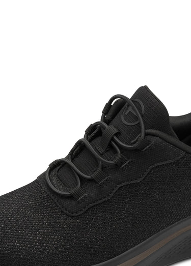 Baskets sportswear compensées en mesh Noir