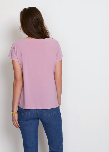 Tee-shirt col V boutonné manches kimono Parme