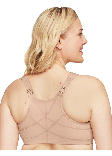 Soutien-gorge WonderWire Dentelle Grandes Tailles Posture ++, Fermeture Frontale et Armatures n°1255 Chair