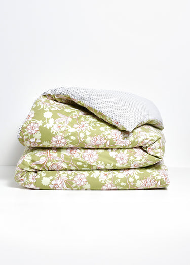 Parure de lit 3 pièces avec housse de couette, printemps Vert