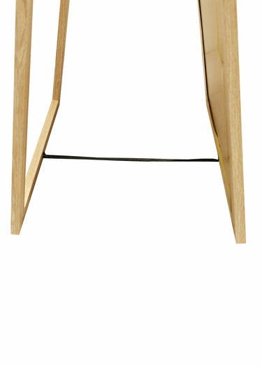 Miroir sur pied en bois, forme psyché Dore