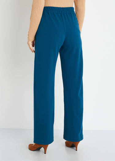 Pantalon large taille semi élastiquée uni Canard