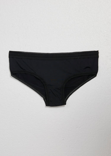 Shortys microfibre et dentelle, vif Noir