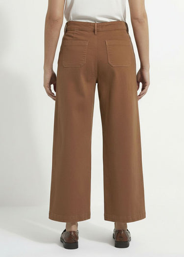 Jean 7/8ème large denim extensible 4 poches Noisette