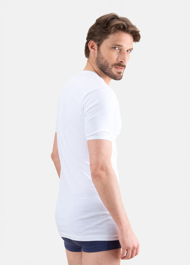 T-shirt à col invisible Blanc