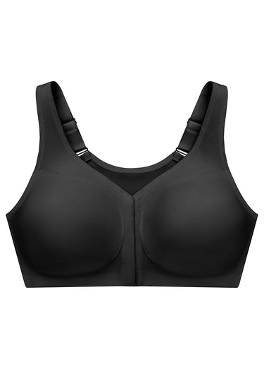 Soutien-gorge MagicLift Grandes Tailles Aide à la Posture, Fermeture Frontale, Sans Armatures n°1265 Noir