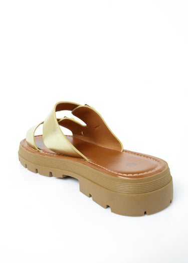 Sandales semelle compensée avec boucles Dore