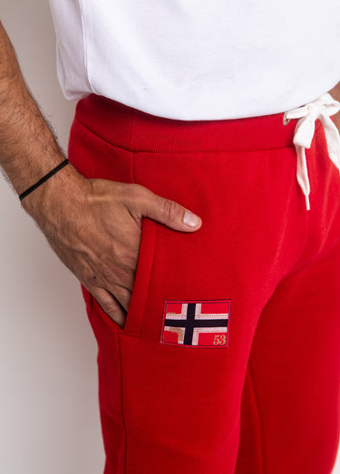Pantalon de jogging avec logos Rouge