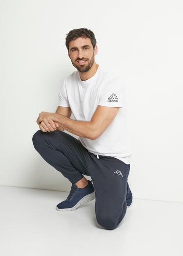 Pantalon de survêtement bas resserré Marine