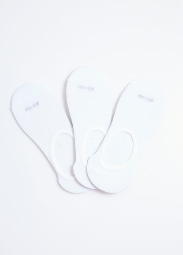 Socquettes anti-glisse invisibles, clair Blanc