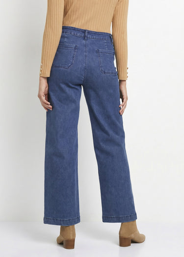 Jean large denim stretch Bleu Stone