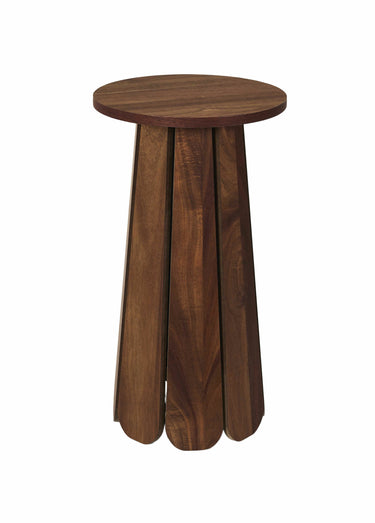 Petite sellette en bois style ethnique Marron