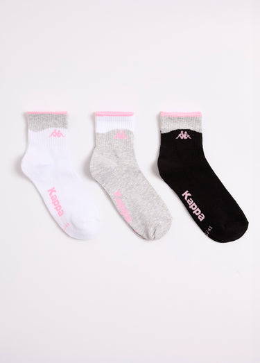 Chaussettes de sport à côtes, fantaisie Assortis Gris