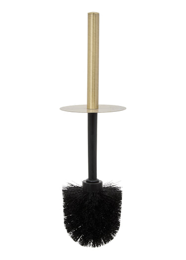 Brosse WC métal brossé et résine Vert