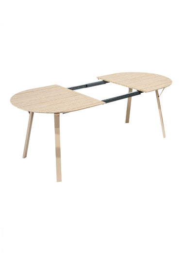 Table extensible ovale 6 à 8 pers. TERRA NOVA Blanc/Beige