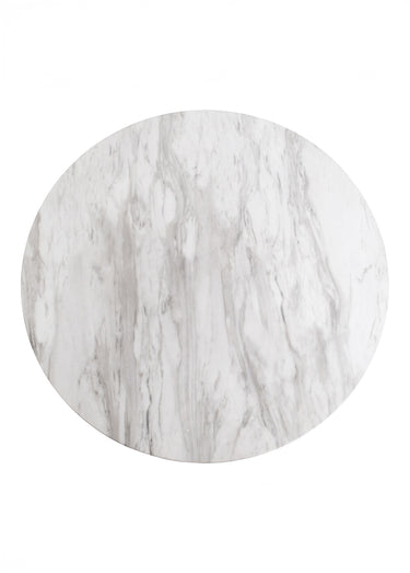 Table d'appoint effets marbre et laiton Blanc