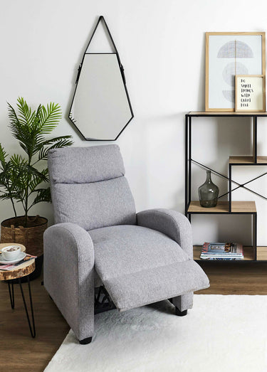 Fauteuil relax multipositions en tissu Gris Clair