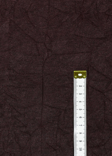Coupon tissu jersey flammé, écorce Marron