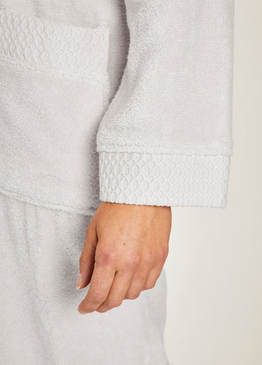 Peignoir éponge pur coton forme kimono Blanc