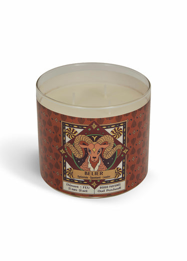 Bougie parfumée thème Signe du zodiaque Bélier