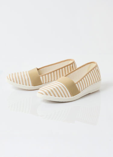 Espadrilles élastiquées largeur confort Beige