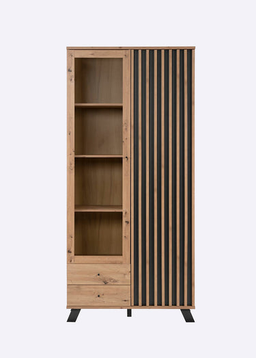 LUBLIN Vaisselier décor fantaisie chêne Bois Clair