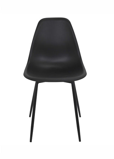 Set 6 Chaises forme coque GUSTAV Noir