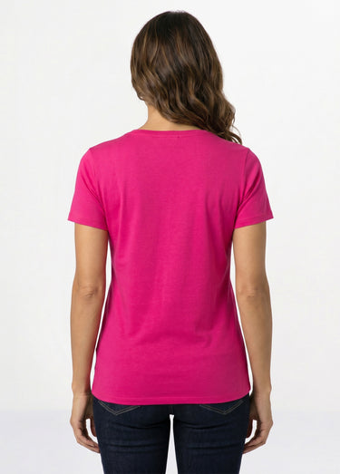 T-shirt court manches courtes Fuchsia