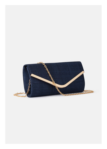 Sac pochette en sisal Marine