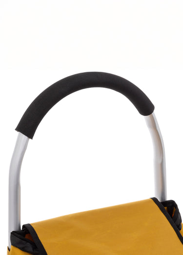 Chariot de courses compact en tissu Moutarde