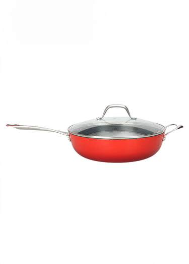 Sauteuse 32cm fonte tous feux antiadhésive Rouge