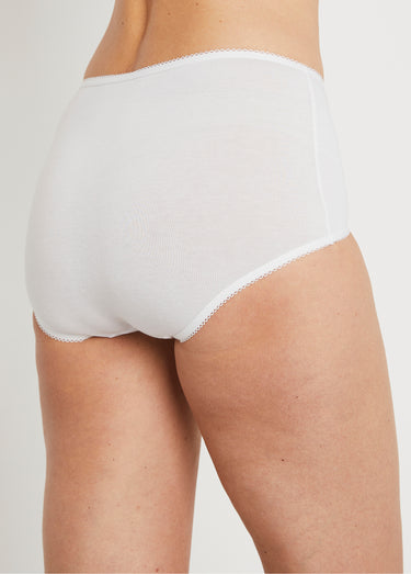 Culotte taille haute dentelle - lot de 3 Blanc Lot 3